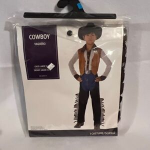 Party City Child Kids Western Cowboy Boy’s Halloween Costume Size Large NWT